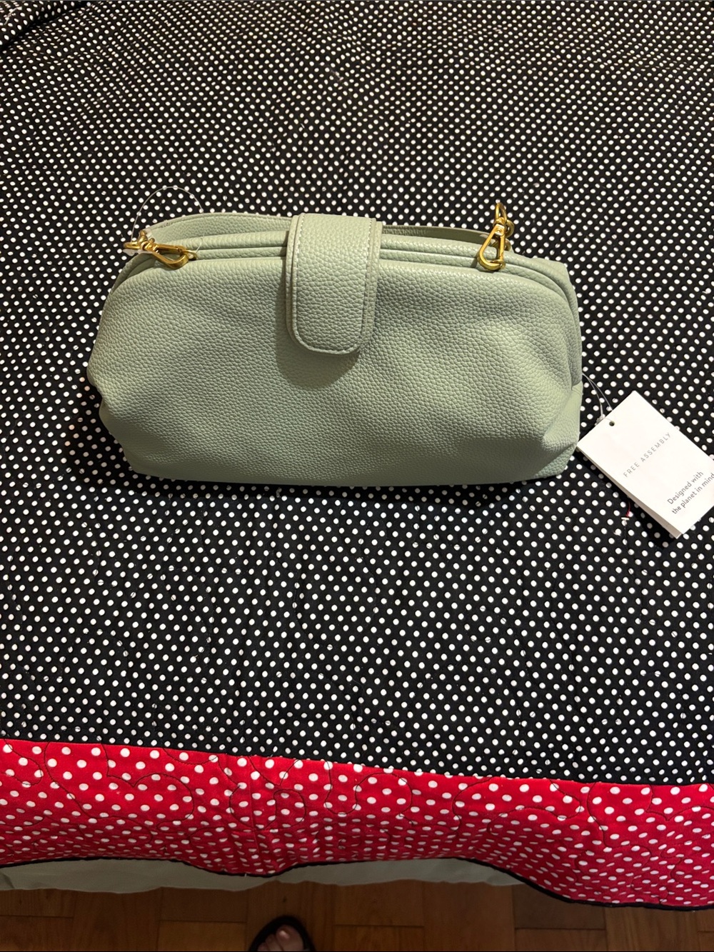 Free Assembly Mint Green Women's Crossbody Clutch Bag